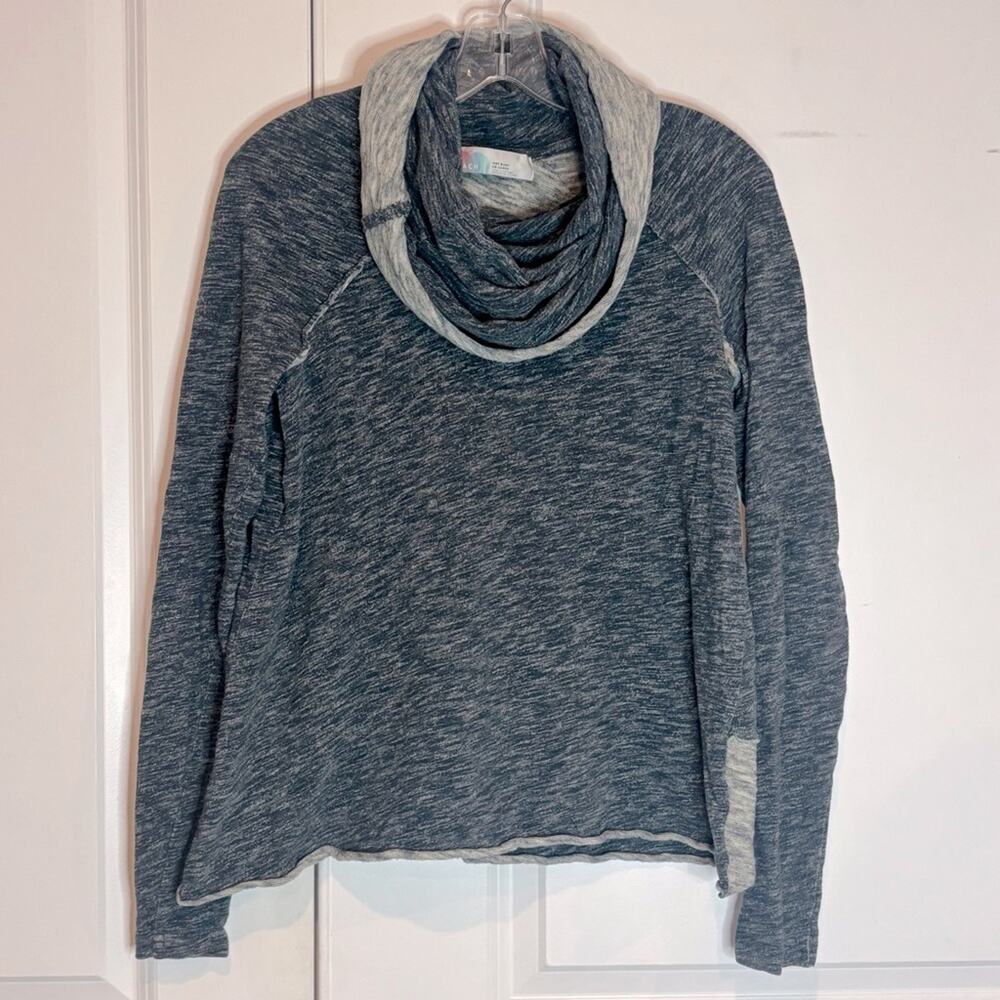 Free People Beach Cocoon Cowl Neck Contrast Hem Pullover One Body S/M
